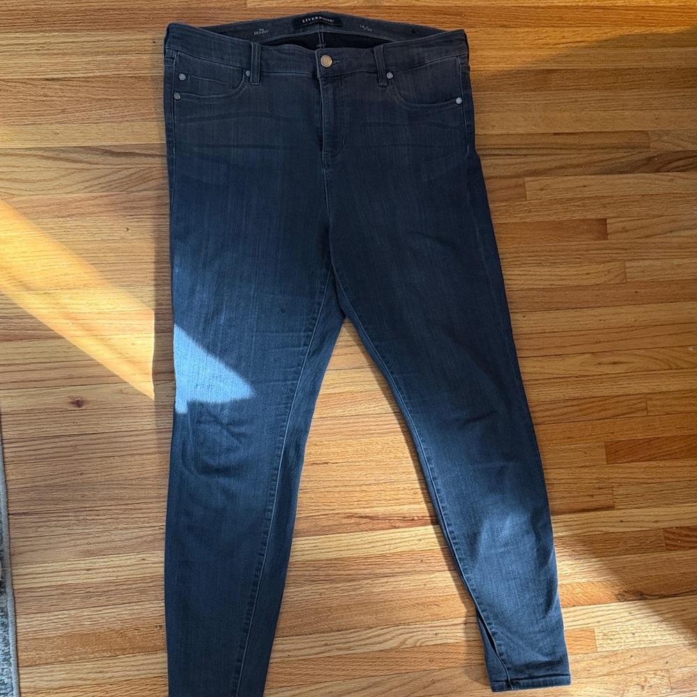 Liverpool Dark Grey Women's Stretch Skinny Jeans